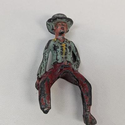 Friction Tin Plate Vintage Car & Cast/Tin Made In USA Horse & Buggy