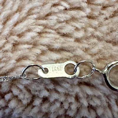 14kt White gold pearl necklace