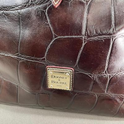 Dooney & Bourke Brown Croco Cindy Handbag