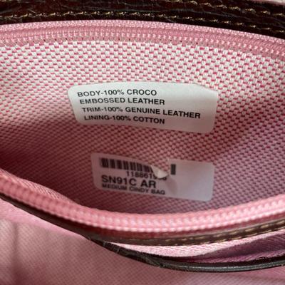 Dooney & Bourke Brown Croco Cindy Handbag