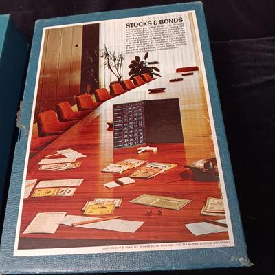 2 BOOKSHELF GAMES, "STOCKS & BONDS" AND "HIGH-BID'