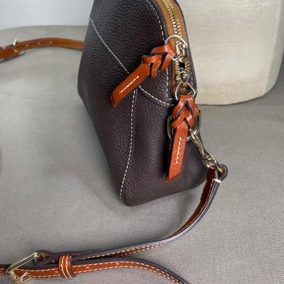 Dooney & Bourke Brown Pebble Leather Crossbody