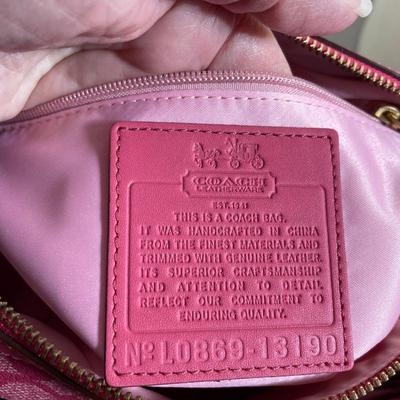 New! Coach Magenta Satchel Handbag