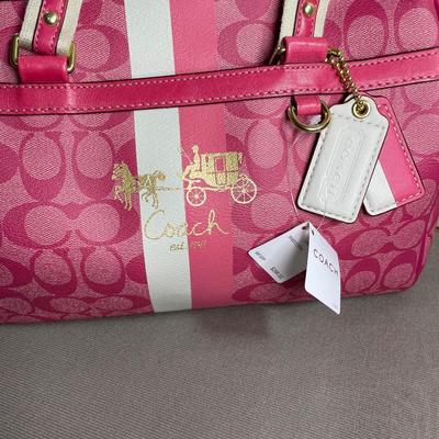 New! Coach Magenta Satchel Handbag
