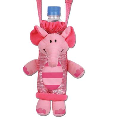 Pink Striped Plush Elephant Bottle Buddy by Stephen Joseph