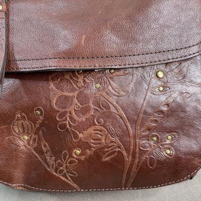 Fossil Brown Leather Saddle Handbag