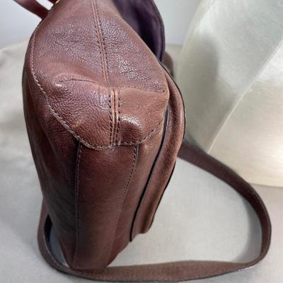 Fossil Brown Leather Saddle Handbag