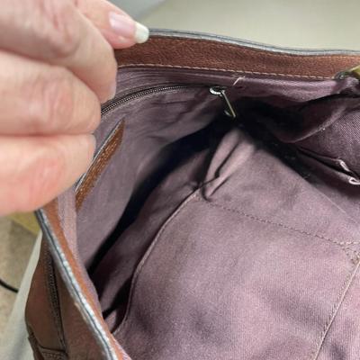 Fossil Brown Leather Saddle Handbag