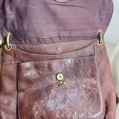 Fossil Brown Leather Saddle Handbag