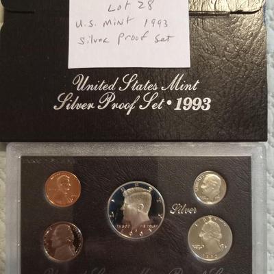1993 US mint silver proof set