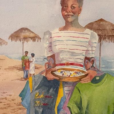 Bahamian Vendor- 17 3/4" x 22"