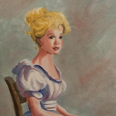 Girl- 14 3/4" x 17 1/2" oil painting