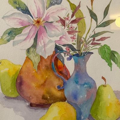 Pottery and Pears- 15 1/2" x 19 1/2"