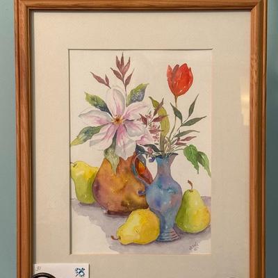 Pottery and Pears- 15 1/2" x 19 1/2"