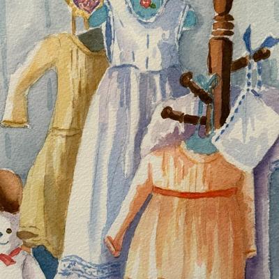 Victorian Dresses- 15" x 12"