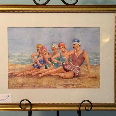 Marguerite and Her Ballet Troop in Atlantic City- 26 1/2" x 20 1/2"