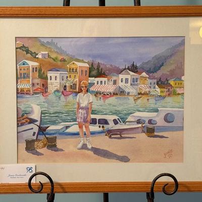 My Niece in Greece- 21 1/2" x 17 1/2"