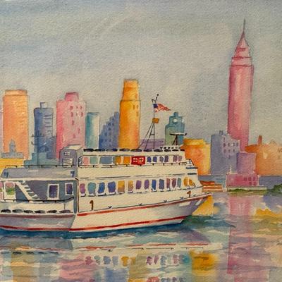 Ferry Reflections- 21 1/2" x 17 1/2"