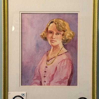Peggy in Pink- 17 1/2" x 21 1/2"