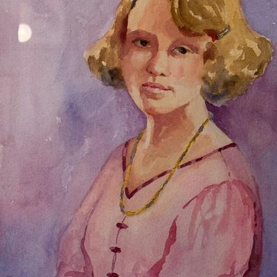 Peggy in Pink- 17 1/2" x 21 1/2"