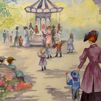 At the Carousel- 22 1/2" x 18 1/2"