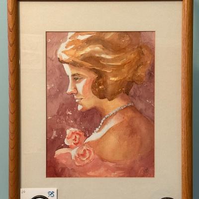 Portrait in Mauve- 21 1/2" x 17 1/2"