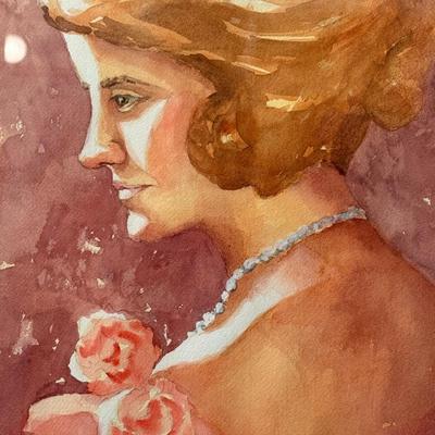 Portrait in Mauve- 21 1/2" x 17 1/2"
