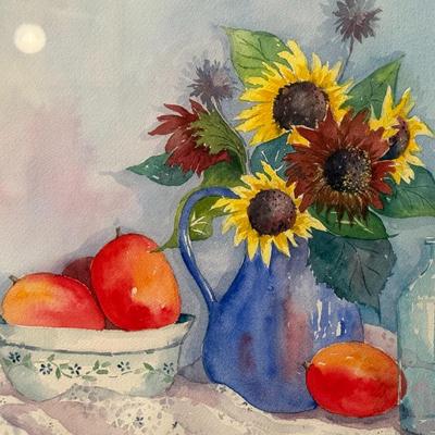 Sunflowers and Mangoes- 17 1/2" x 21 1/2"