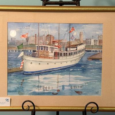At the Dock- 19" x 25 1/2"