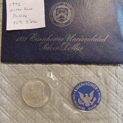 1972 Eisenhower Uncirculated silver dollar