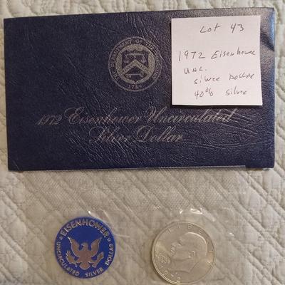 1972 Eisenhower Uncirculated silver dollar
