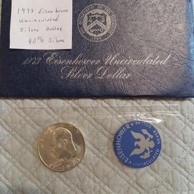 1973 Eisenhower Uncirculated Silver dollar