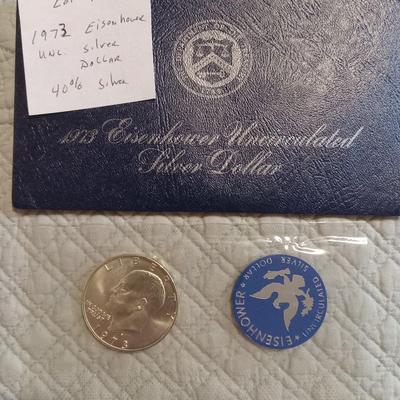 1973 Eisenhower Uncirculated silver dollar