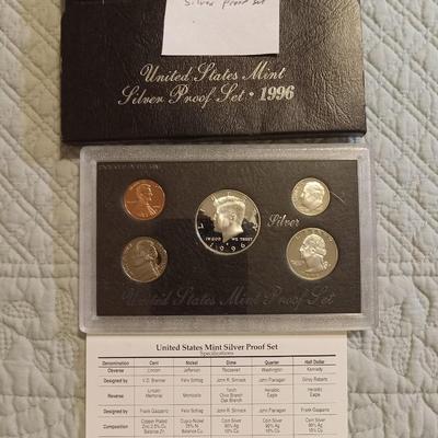 1996 US Mint silver proof set