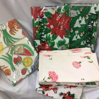 Six Vinyl Table Clothes