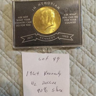 1964 Kennedy half dollar 90% silver
