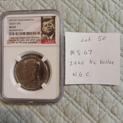 MS 67 NGC Graded Kennedy half