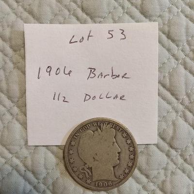 1906 Barber 1/2 dollar