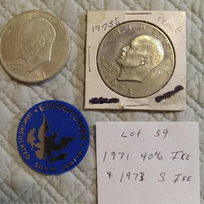 1971 40% Ike and 1973 s Ike