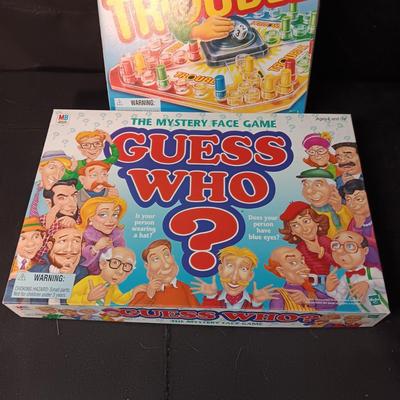 POPOMATIC TROUBLE AND GUESS WHO? GAMES