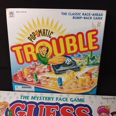POPOMATIC TROUBLE AND GUESS WHO? GAMES