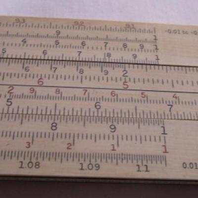 Vintage Keuffel & Esser Co., slide rule in leather case