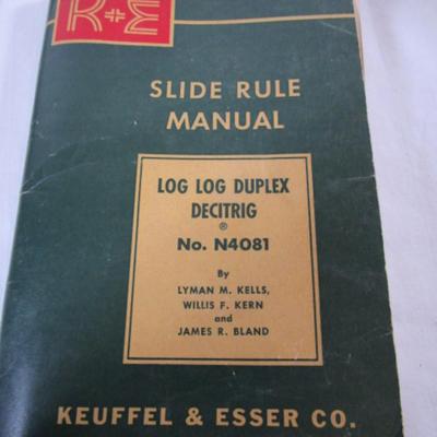 Vintage Keuffel & Esser Co., slide rule in leather case