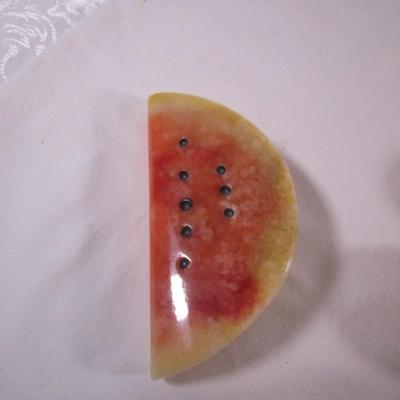 Polished stone fruit - slide of watermelon