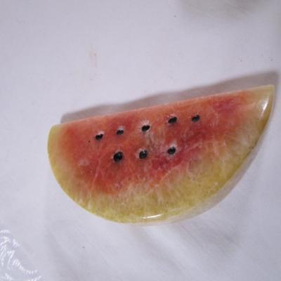 Polished stone fruit - slide of watermelon
