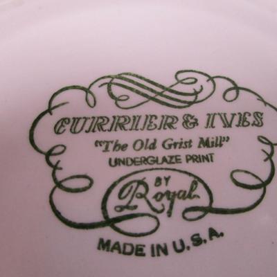 Currier & Ives "The Old Grist Mill" by Royal plate