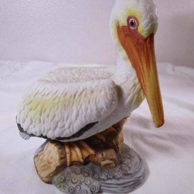 Vintage Lefton White Pelican porcelain figurine