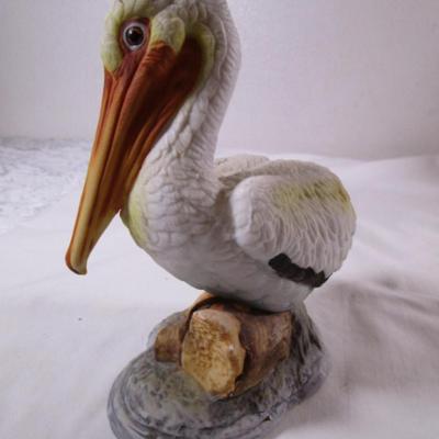 Vintage Lefton White Pelican porcelain figurine