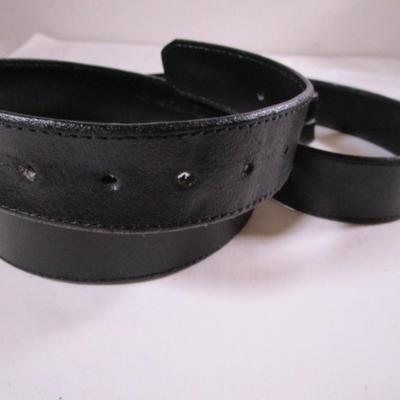 Black leather belt