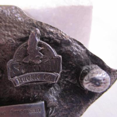 Vintage silver arrowhead belt buckle